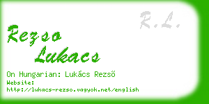 rezso lukacs business card