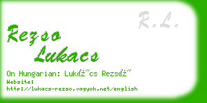 rezso lukacs business card